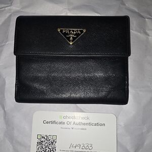 Prada Black Wallet, Used